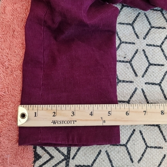 J.CREW PURPLE FUSCHIA CORDUROY LEATHER BUTTON BLAZER JACKET, SZ 6 - Picture 14 of 14